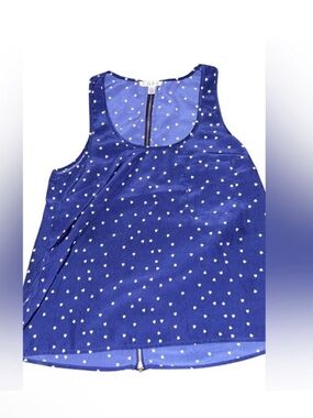 Cope Navy Heart-Print Sleeveless Zip-Back Tank

💯 SILK